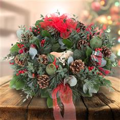Fresh Spruce Christmas Door Wreath