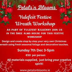 Yulefest Adult Festive Wreath Workshop 7th Dec 3pm